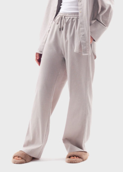 Льняные брюки Chalety Amalfi серого цвета, фото